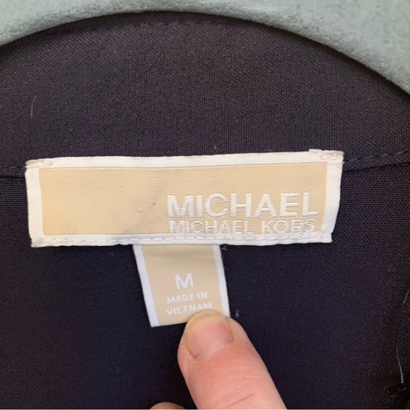 MICHAEL by Michael KORS Navy Blue Zip front Dress - Picture 4 of 8